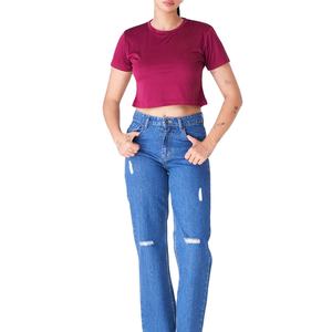 Affordable <b>Low</b> Price Women's Crop Top Tee Crew Neck Solid Color Casual Summer 100% Cotton Workout Regular Fit Cropped Shirts - Product Image 2