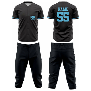Uniformes de Béisbol Personalizados con Logotipo Sublimado en Poliéster de la Mejor Calidad, para Equipos, Venta al Por Mayor, Secado Rápido, Manga Corta - Product Image 1