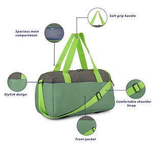 OARH INT INDUSTRY MAS-2327 Travel Gym Duffel Bag 30-40L 600D ผ้าใบสีเบจสายสะพายไหล่หลายช่อง - Product Image 3