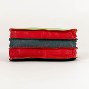 Vente chaude femmes élégant recyclé en cuir véritable sacoche sac à main Unique multi-usage arc-en-ciel couleur sac à main durable fronde - Product Image 5