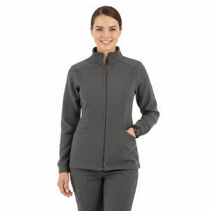 Chaquetas Médicas de Fábrica Directa para Mujer, Uniformes de Enfermera con Cremallera Frontal, Ropa Deportiva para Doctoras con Bolsillos - Product Image 1