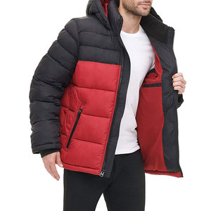 Men's Winter Hooded Red and Black Puffer Jackets <b>Warm</b> Thick Top Quality Down Coats Male Winter Down Man Puffer Jackets - Product Image 3