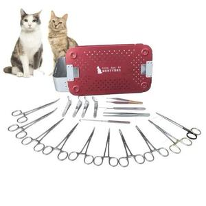 Veterinary Manual Soft Tissue Surgical <b>Instrument</b> Set with Stainless Steel for General Surgery High-quality CE Certified - Product Image 1