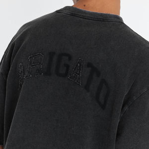 Ensemble de T-shirts en coton surdimensionnés pour hommes True Real Studio, imprimé lettres marron, décontracté, manches courtes, coupe jersey, respirant, col rond - Product Image 4
