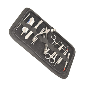 Kit chirurgical 12 pièces en acier inoxydable allemand, manuel inclus, pour l'anatomie, la biologie, les expériences en laboratoire, lames et poignées de scalpel, ensemble d'outils - Product Image 2
