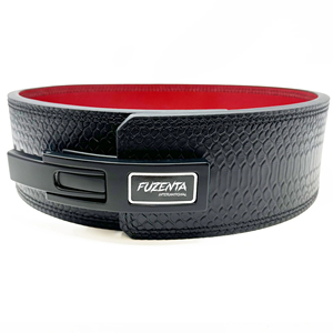 Cinturones de levantamiento de pesas Viper de cuero vacuno negro personalizados con hebilla de palanca para entrenamientos de gimnasio, soporte lumbar, levantamiento de potencia, 10MM/13MM de grosor, antideslizantes - Product Image 1