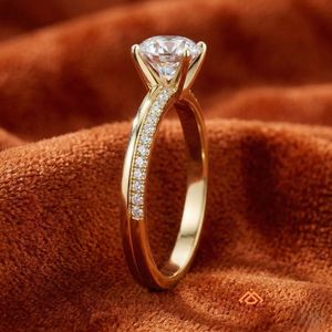 Oval Cut Gold Plated Halo Engagement <b>Ring</b> for Women Elegant Bridal Wedding Jewelry Anniversary Gift - Product Image 3