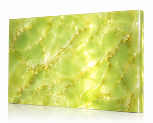 Dalle de marbre onyx vert clair, panneau de pierre polie, plaque décorative naturelle moderne 40x40 pour mur et plan de travail Impex Pakistan - Product Image 2