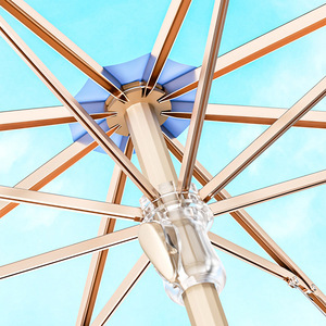 Petit parapluie pliant français doré anti-UV double usage, vente en gros pour fabricants, impression personnalisée - Product Image 5