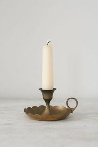 Brass Candlestick Holder <b>Tall</b> Decorative Brass Candle Snuffer Metal Candle Stand for Home Wedding <b>Table</b> Centerpiece - Product Image 4