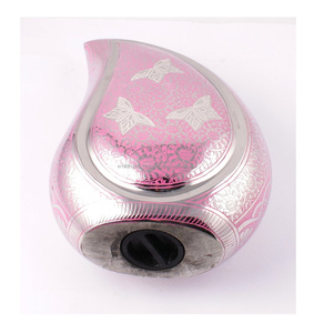 Venta al por mayor de urnas de cremación en forma de lágrima personalizadas de alta calidad de níquel aluminio grabado adulto amado restos cenizas recipientes - Product Image 6