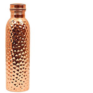 Botella de agua de cobre puro con diseño único de panal de abeja, a prueba de fugas, botella ayurvédica para bienestar, para gimnasio, yoga y oficina. - Product Image 6