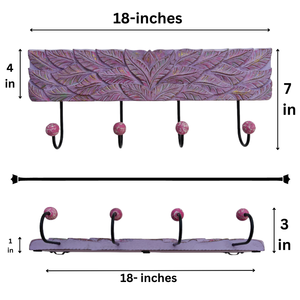 Smart Art Wood Carving Leaf Carve Decorative <b>Wall</b> <b>Key</b> <b>Hook</b> Modern Decor Clothing Hanging <b>Wall</b> Mounted <b>Key</b> Hanger Engineered Wood - Product Image 6