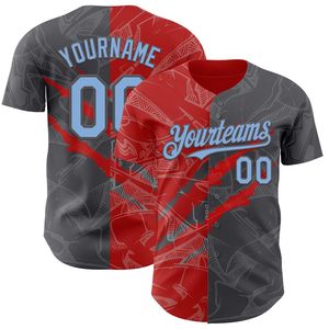 Maillot de baseball professionnel à manches courtes et boutons intégraux avec logo personnalisé, antibactérien, toutes saisons, pour équipe - Product Image 3
