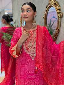 ชุดส่าหรีผ้าชีนอนแท้สไตล์อินเดีย-ปากีสถาน ดีไซน์ทันสมัย สีลาเวนเดอร์  สำหรับงานปาร์ตี้ งานแต่งงาน  ชุดแฟนซีสำหรับผู้หญิง  แบบพิเศษล่าสุด - Product Image 2