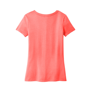 T-shirt en tricot pour femme de haute qualité, col en V, manches courtes, couleur unie, coupe classique, pour le printemps et l'été - Product Image 2