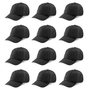 Alla rinfusa 12 pz cappellini da Baseball semplici con tessuto di cotone traspirante prodotto di alta qualità - Product Image 1