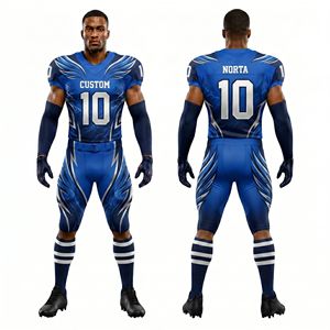 Conjunto de camiseta de fútbol americano, uniformes de equipo, estilo profesional, cuello en V, ropa deportiva de malla para equipos deportivos juveniles profesionales - Product Image 5