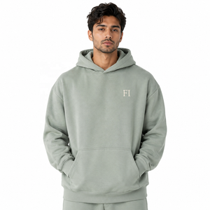 Conjunto de Sudadera con Capucha y Pantalones Deportivos Premium para Hombre, Estilo Casual y Urbano, Hombros Caídos, Suministro de Fábrica - Product Image 1