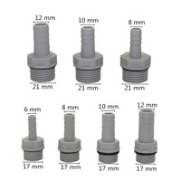 Raccord droit en plastique pour tuyau de jardin, filetage mâle 6/8/10/12 mm vers 3/8 1/2 pouce, pour pompe à air d'aquarium et de réservoir de poissons
