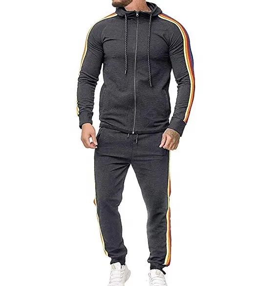 New Design With Your Embroidery Logo For Tracksuit 2018 Custom Design Sports Men's Track Suits
