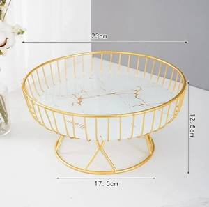 Cesta de Frutas Multifuncional de Alambre Dorado, Cesta Decorativa Moderna para Cocina y Sala de Estar, Cesta de Almacenamiento para Mesa de Comedor - Product Image 2