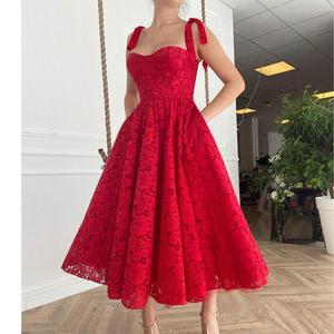 Vestido de Noche Sexy de Cuello Alto sin Mangas, Ajustado, de Spandex, con Detalle de Lazo Recortado, Largo hasta la Rodilla, Elástico, para Verano - Product Image 4