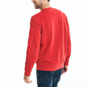 Brand New Oversized Men's Hoodie and Sweatshirt <b>Red</b> Crew Neck Vintage Classic Fit Hot Sale Plus Size Vintage Plain Sweatshirt - Product Image 4