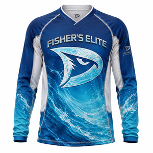 เสื้อตกปลาแบบสั่งทำพิเศษ OEM แขนยาว UPF 50+ แห้งเร็ว พิมพ์ลายแบบ Sublimation สำหรับนักตกปลาในทัวร์นาเมนต์ ผลิตจากโพลีเอสเตอร์ 100% ป้องกันแบคทีเรีย - Product Image 2