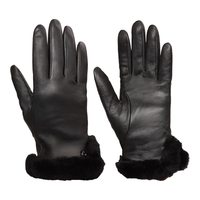 Gants d'hiver matelassés chauds à doigts entiers avec manchette en peluche, design confortable et tendance pour un usage quotidien en extérieur