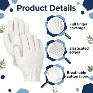 Plain Dyed Knitted Fabric Made Machine Knitted Cotton Liner <b>Gloves</b> Washable Stretchable Safety <b>Glove</b> & Mitts Custom - Product Image 6