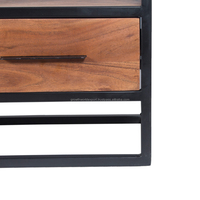 Meuble TV moderne haut de gamme en bois massif avec portes coulissantes et 3 tiroirs, rangement intelligent, mobilier de salon de luxe, Nouveauté 2026