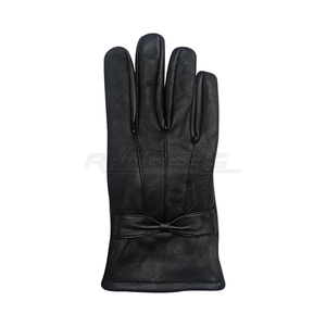 Gants en cuir véritable pour femmes, vente en gros, haute qualité, poignet élastique, doux, à doigts entiers, décontractés, mode, usage quotidien, hiver, pour dames - Product Image 2