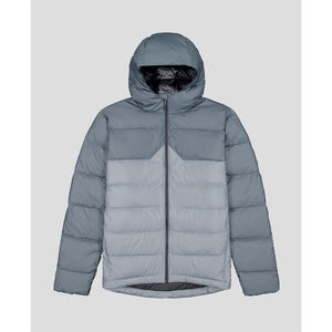 Vêtements d'hiver pour hommes en gros, veste décontractée à capuche épaisse de couleur unie, grande taille, veste coupe-vent décontractée, manteau matelassé OEM - Product Image 1