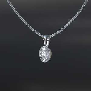 Octagon Cut Lab Grown Moissanite Geometric 14K <b>Gold</b> IGI Certified Unisex <b>Pendant</b> Necklace with Rope Chain Luxury - Product Image 6