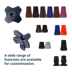 Bastón plegable de aleación de aluminio con mango de madera y base de goma antideslizante. - Product Image 5