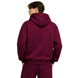 Sudadera con Capucha de Alta Calidad 100% Algodón Felpa, Cierre Completo, para Hombre, Talla Grande, Estilo Urbano, Logotipo Personalizado, Producción OEM - Product Image 3