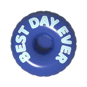 Custom Wholesale Inflatable Cup Holder for Pool PVC Pool Toys Pool Drink Floats Inflatable Cup Holders