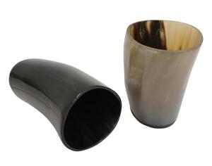 MN EXPORTS Verre à cocktail minimaliste en corne de vache noire, design moderne et luxueux, fait main, durable, écologique, compatible lave-vaisselle - Product Image 2