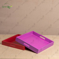 Plateau de service en bambou tressé fait main, écologique, durable, imperméable, portable et léger pour la maison, la restauration et les restaurants