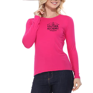 Camiseta de Manga Larga Informal para Mujer, Cómoda, Corte Regular, Algodón Suave, Prenda de Moda para Damas - Product Image 1