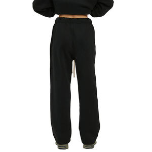 กางเกงวอร์มขายส่งคุณภาพสูง ปักโลโก้ 3 มิติ ผ้าฝ้าย ทรงตรง ขาบาน สำหรับผู้ชาย ผู้หญิง และชมรมนักศึกษา - Product Image 3