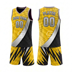 Maillot de basketball personnalisé de haute qualité, unisexe, col en V, sans manches, respirant, en maille, 180g polyester, impression personnalisée pour adultes - Product Image 2