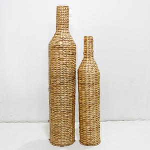 Artex Dong Thap Vases à fleurs en gros d'usine Seagrass Matière première Plancher noir rustique Artisanat naturel Vietnam Modèle fait main - Product Image 1