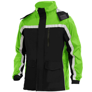 High Visibility Reflective Safety <b>Jacket</b> Waterproof Fluorescent Workwear Windbreaker Construction Traffic Security Rain Coat PPE - Product Image 1