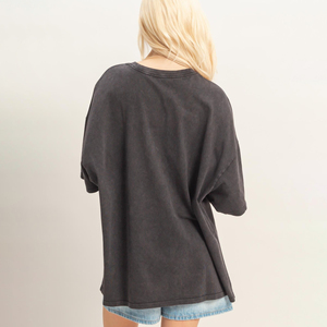 Camiseta 100% Algodón Lavado para Hombre, Estilo Vintage Oversize con Lavado Ácido, Personalizable con Logo, Ropa Urbana de Verano para Mujer - Product Image 2