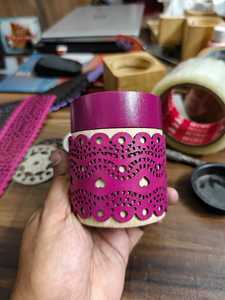 Handmade Wooden Incense <b>Burner</b> With Pink Laser Cut Design Aromatic Diffuser <b>For</b> Home Fragrance Bamboo Material All Season Use - Product Image 6