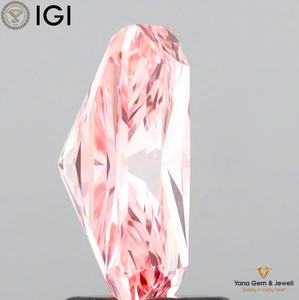 2.00 CARAT Fancy Vivid <b>Pink</b> Color VS1 Clarity CVD Lab Grown Diamond RADIANT Shape with IGI Certificate for Designer Jewelry - Product Image 6