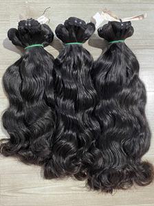 Listo para enviar CABELLO HUMANO CAMBOYANO ondulado natural SIN PROCESAR RAW DOBLE TRAMA MÁQUINA 28 PULGADAS - Product Image 3