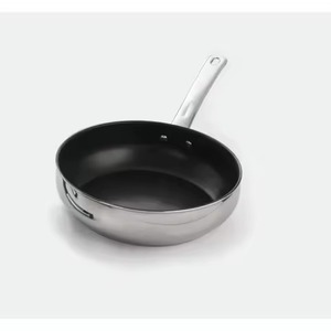 Deep Wall Matte Black Finish Aluminum Frying <b>Pan</b> Long Handle Cooking <b>Pan</b> For Heavy Duty Asian Stir Frying And Simmering - Product Image 3